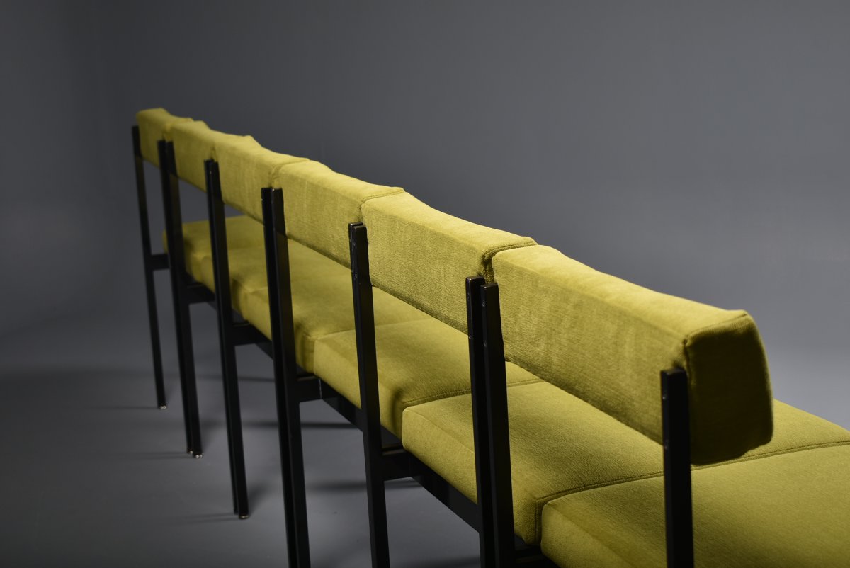 Série de 6 chaises modèle 101 par Dieter Waeckerlin pour Idealheim-photo-2
