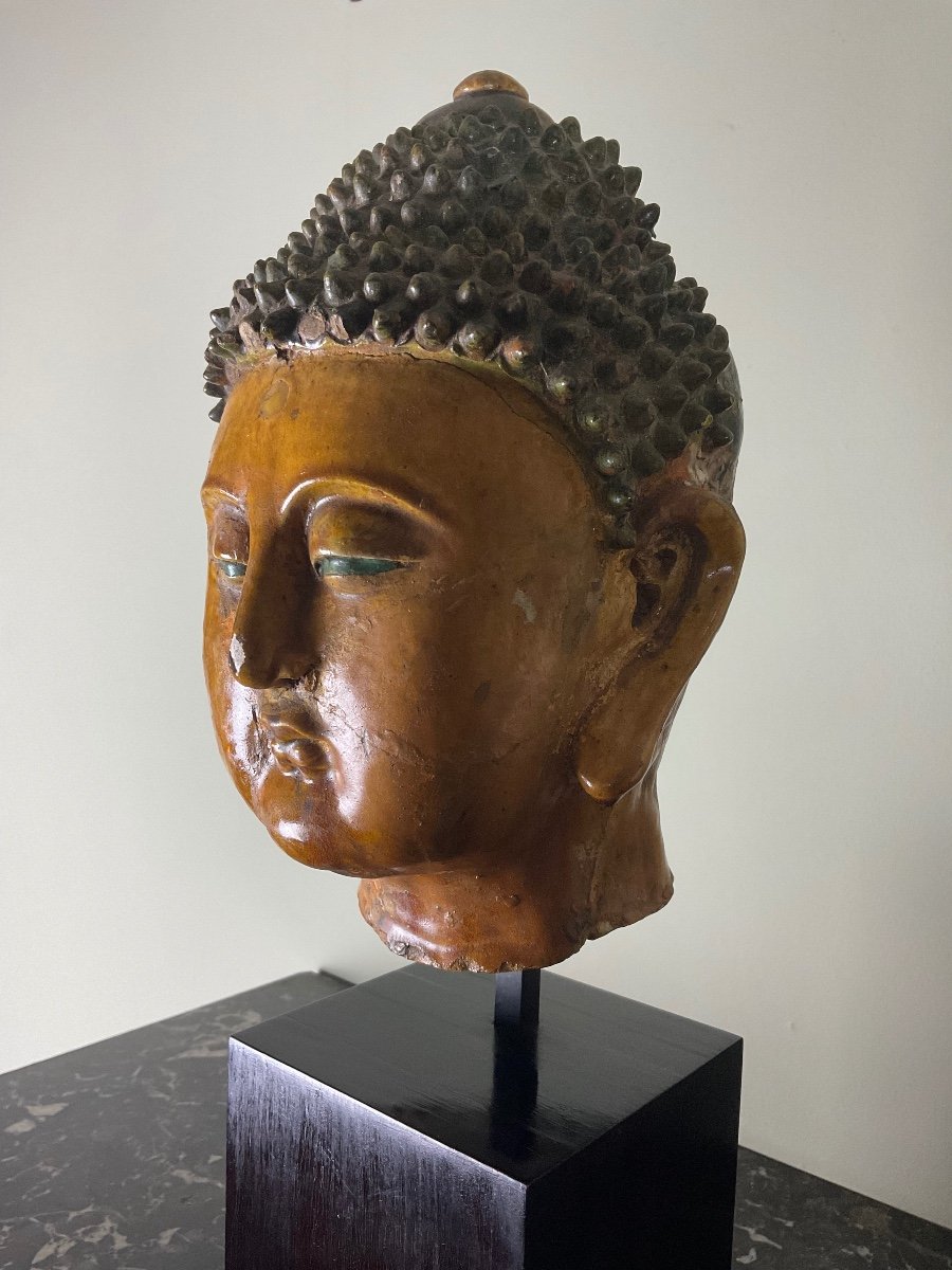 Head Of Buddha, Ming Period-photo-4