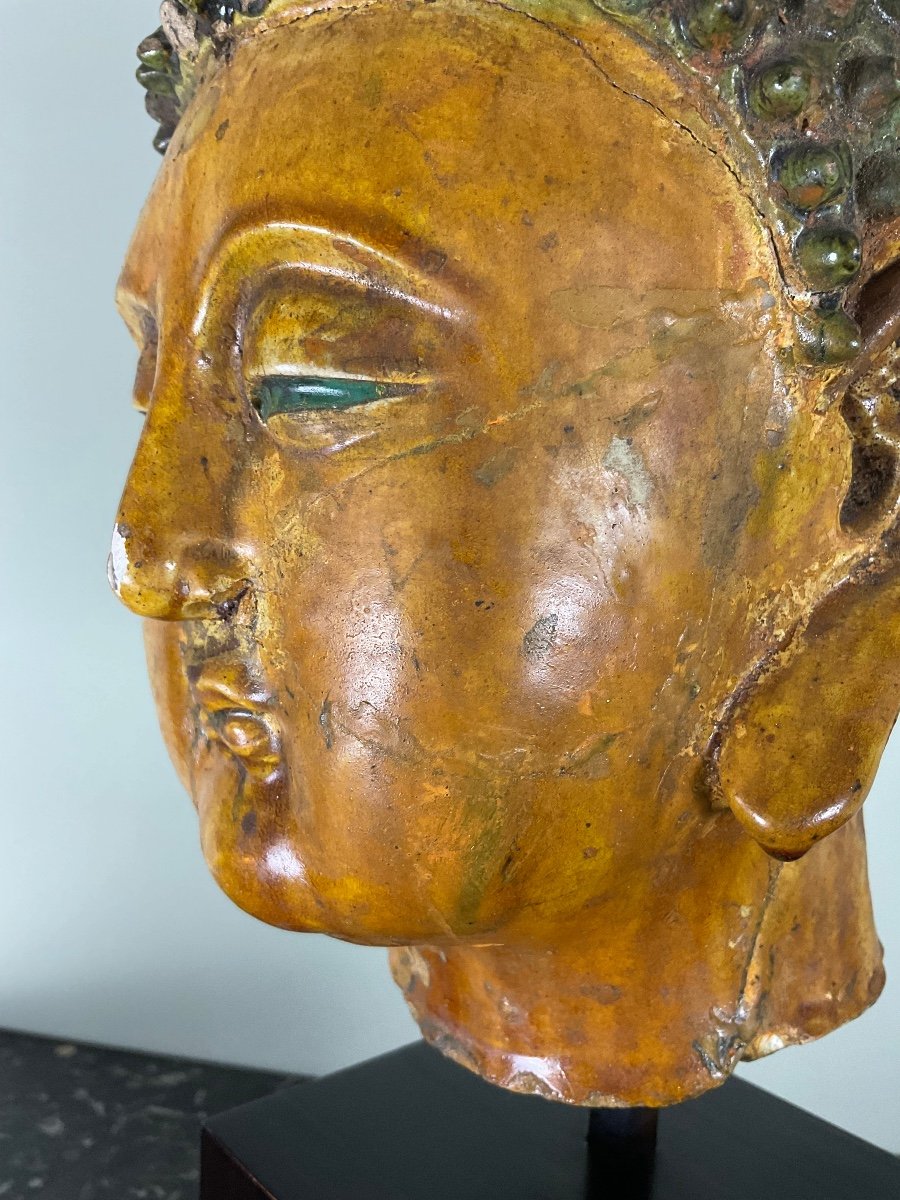 Head Of Buddha, Ming Period-photo-6