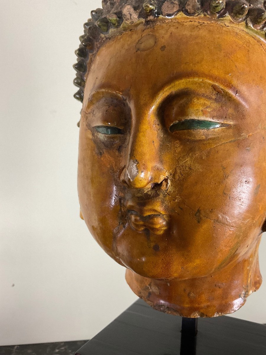 Head Of Buddha, Ming Period-photo-7