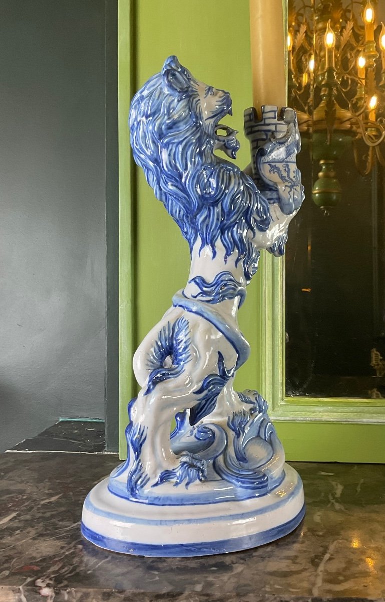 Pair Of Torch Lions-photo-4