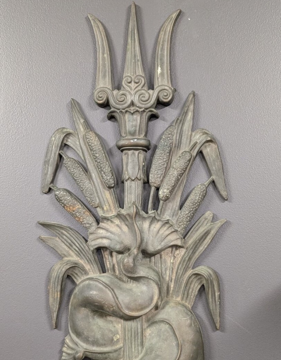 Very Large Pair Of Dolphin Wall Lights.-photo-7