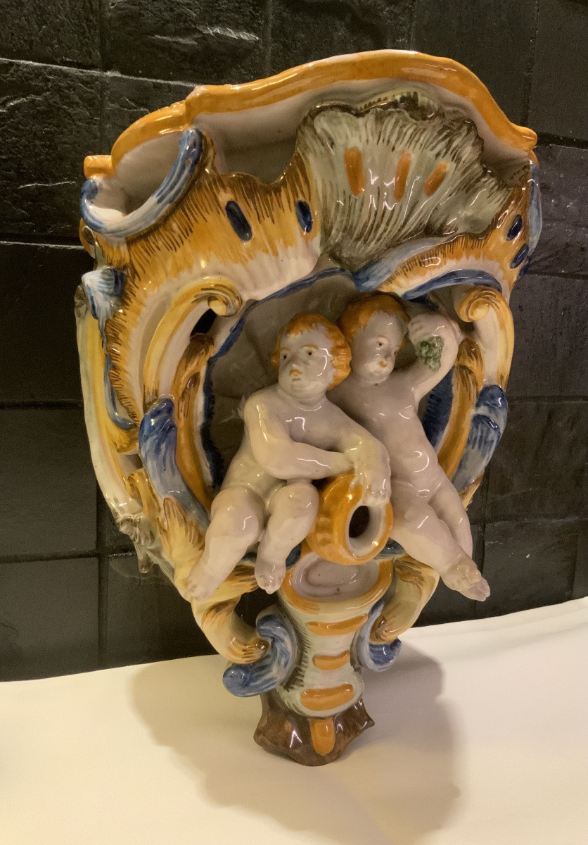 20th Century: Ceramic Wall Shelf.-photo-3