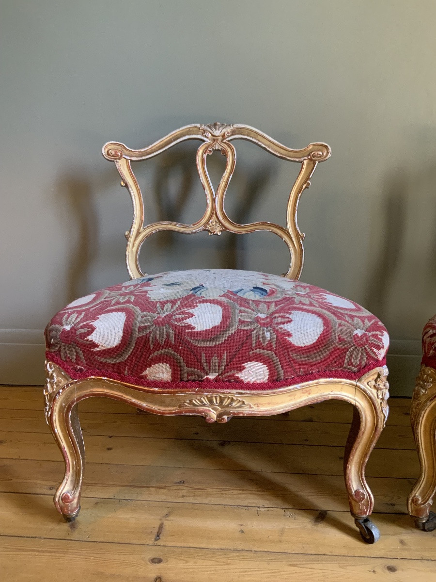 19th Century: A Pair Of Napoleon III Armchairs-photo-3
