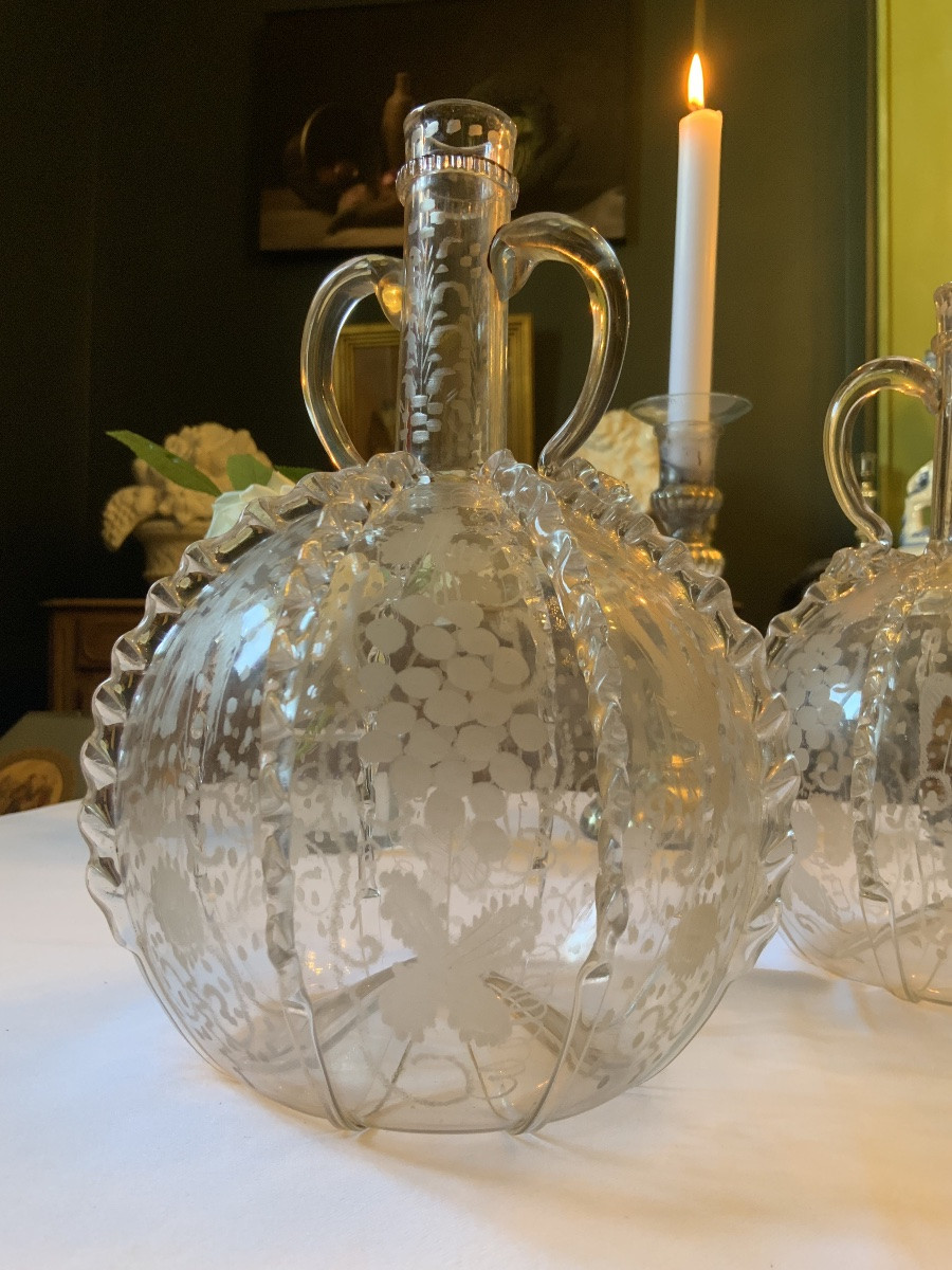 XVIIIeme Siècle : Une Paire De Carafes Hollandaises-photo-4