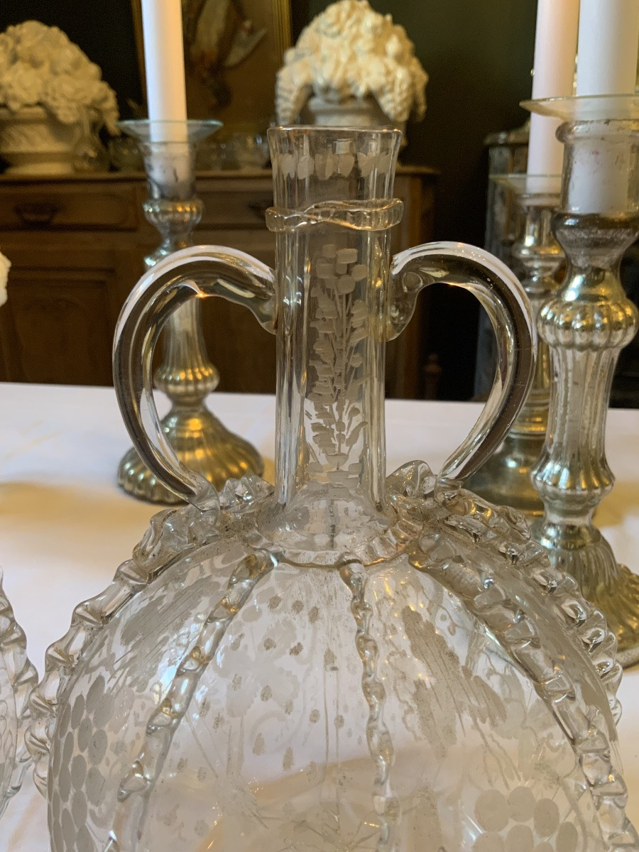 XVIIIeme Siècle : Une Paire De Carafes Hollandaises-photo-2