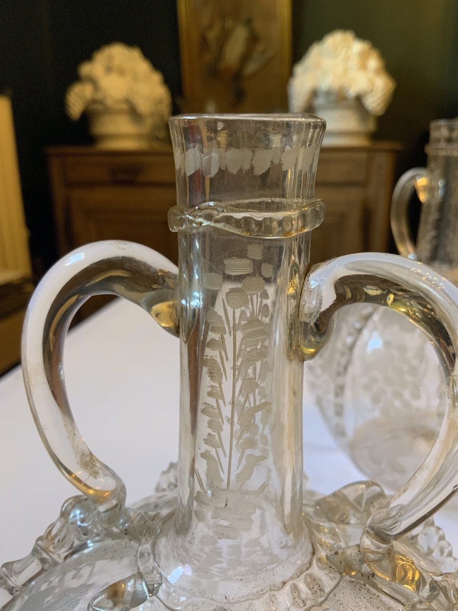 XVIIIeme Siècle : Une Paire De Carafes Hollandaises-photo-3