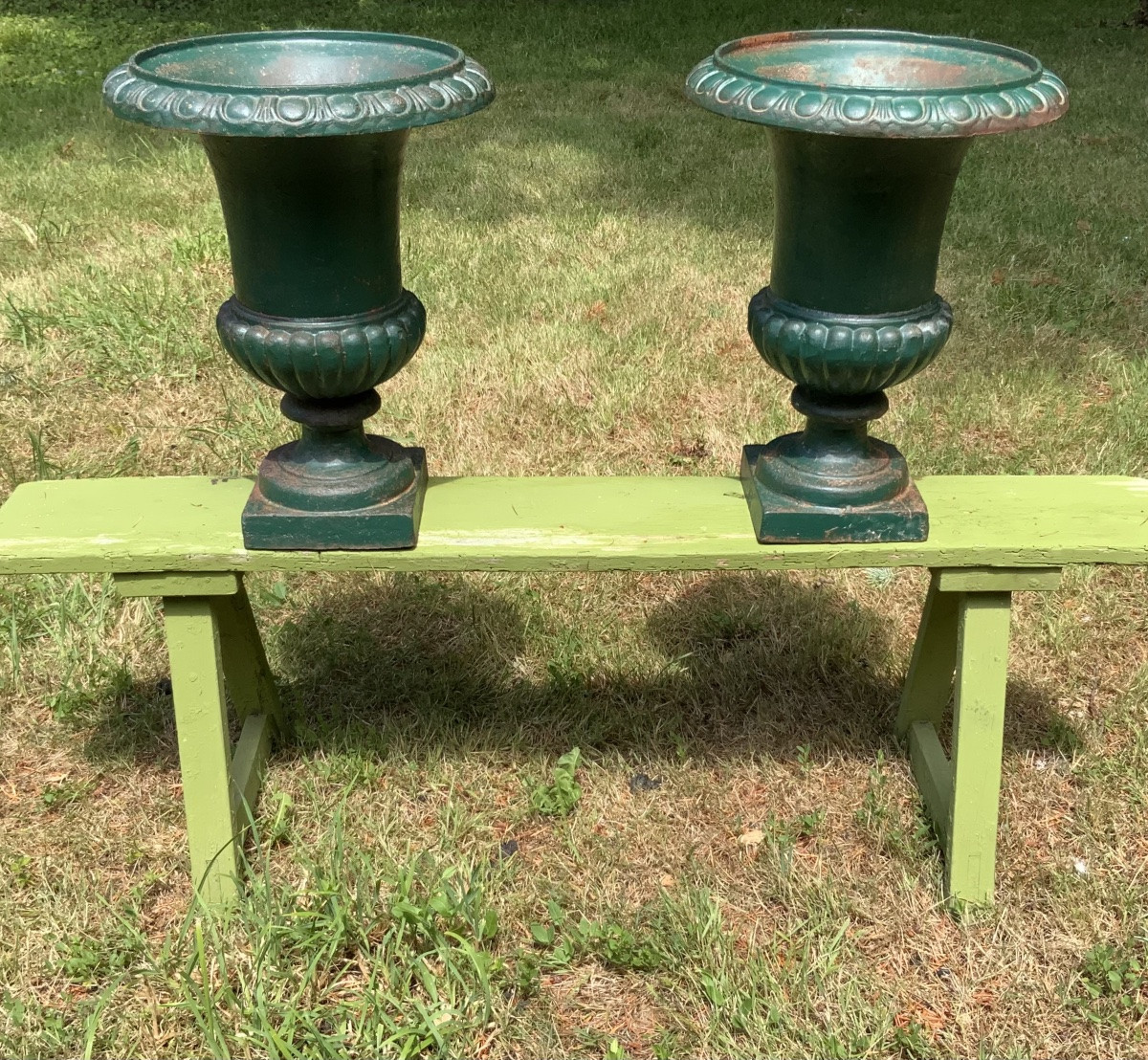 Paire de vases Médicis en fonte-photo-2