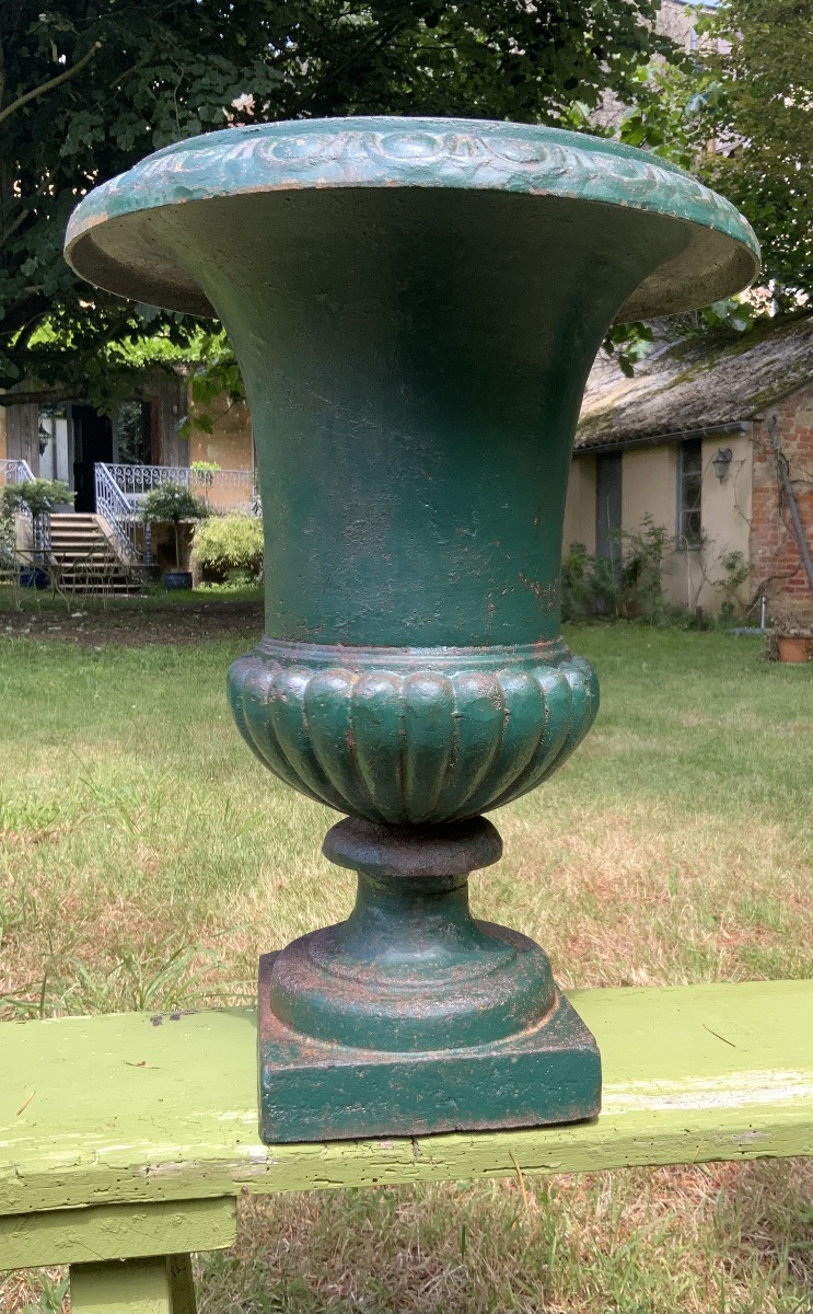 Paire de vases Médicis en fonte-photo-3