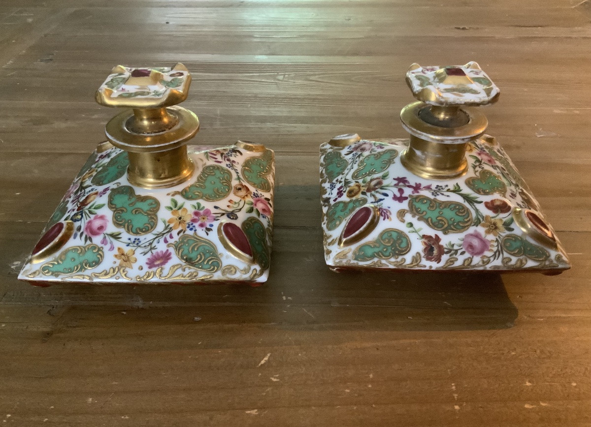 Vers 1850 : une paire de flacons à parfum.-photo-4
