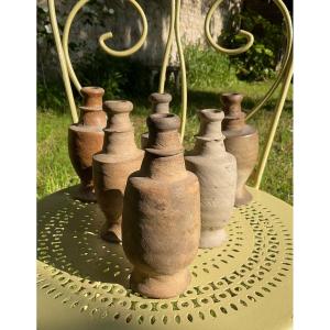 Six 18th Century Terracotta Bottles 