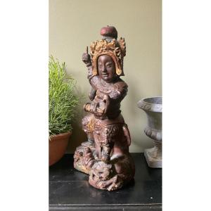 XIXe : Statuette/reliquaire Chinoise