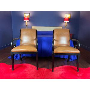 Pair Of Maurice Hirch Armchairs