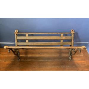 Circa 1900: Wooden And Metal Train Luggage Rack 