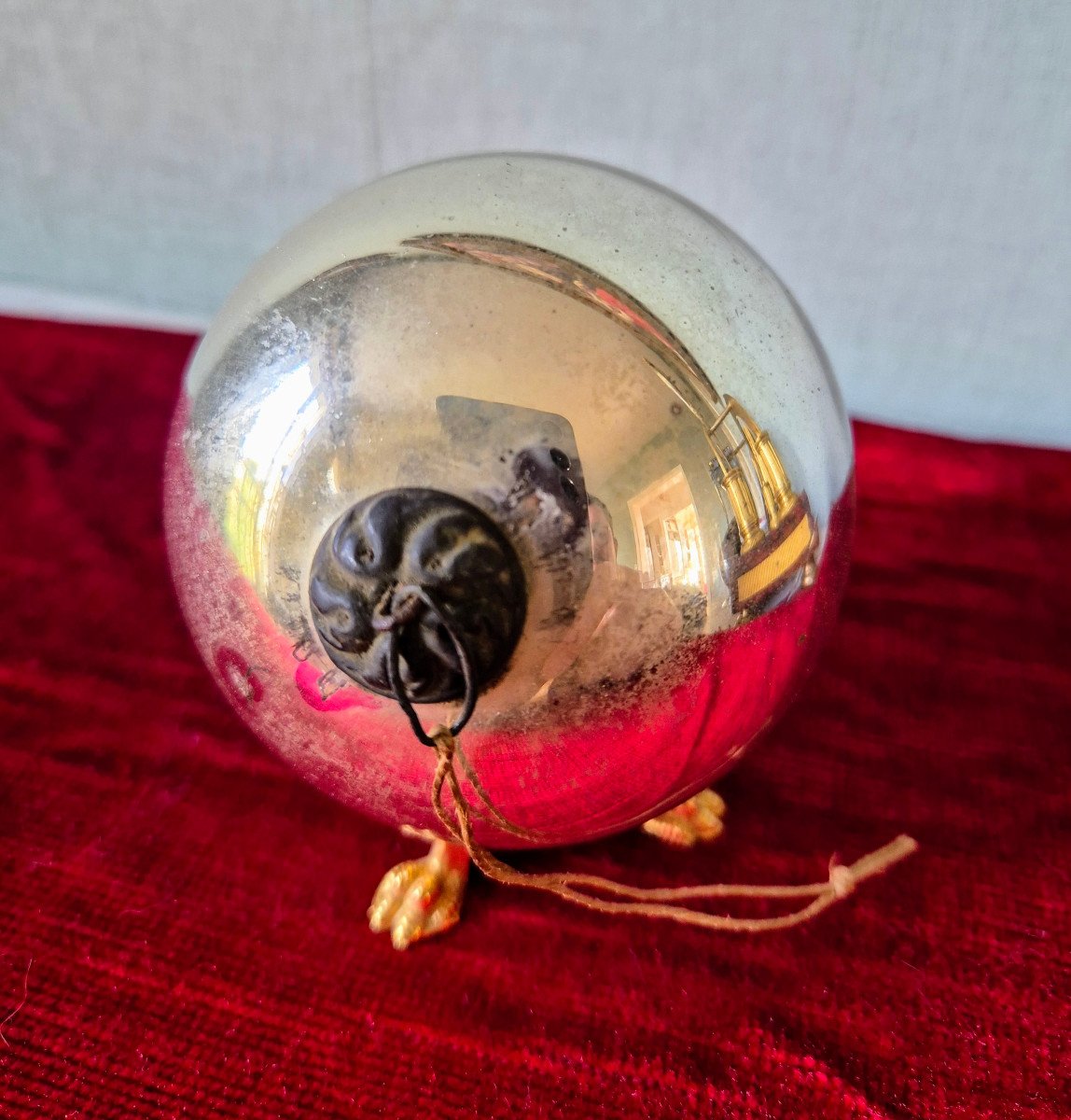 Ball Of Forgiveness In églomisé Glass - 19th Century-photo-2