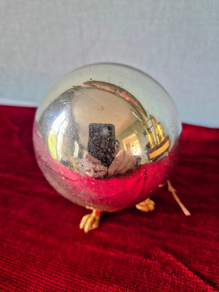 Ball Of Forgiveness In églomisé Glass - 19th Century-photo-1