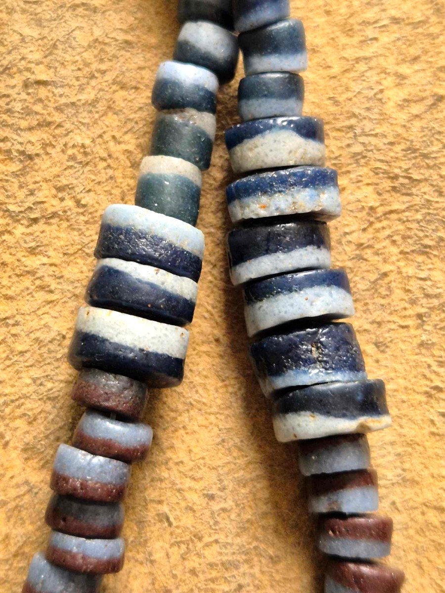 Krobo Beads In Glass Paste X160 Pearls, Ghana – African Folk Art – 20th Century -photo-2