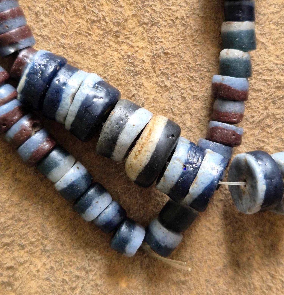 Krobo Beads In Glass Paste X160 Pearls, Ghana – African Folk Art – 20th Century -photo-4