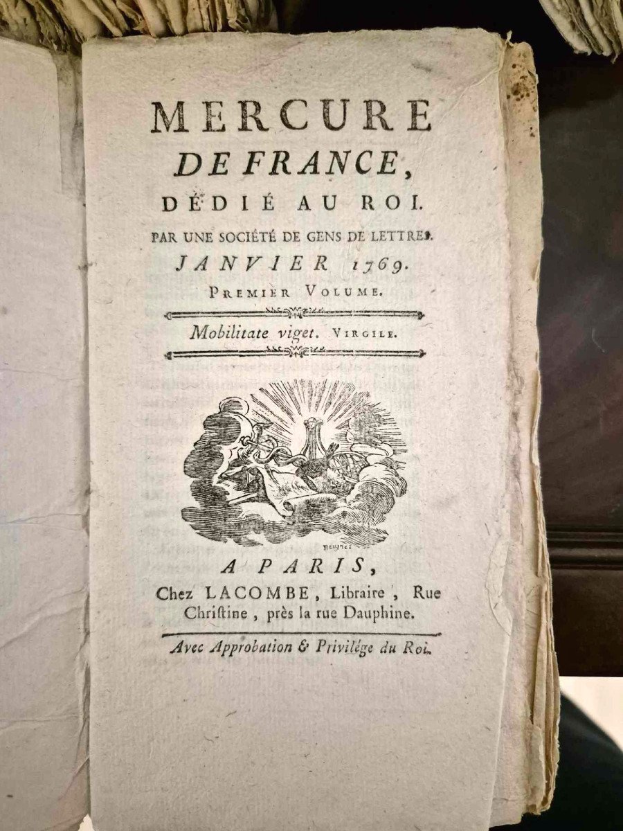 Mercure de France – Ex Libris - Sortie d'imprimerie et Papiers à la cuve – XVIIIe Siècle-photo-3