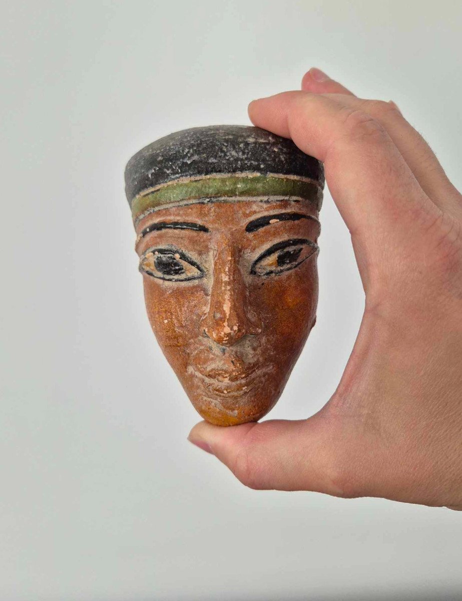 Masque égyptien Souvenir du Grand Tour – Terre cuite -photo-1