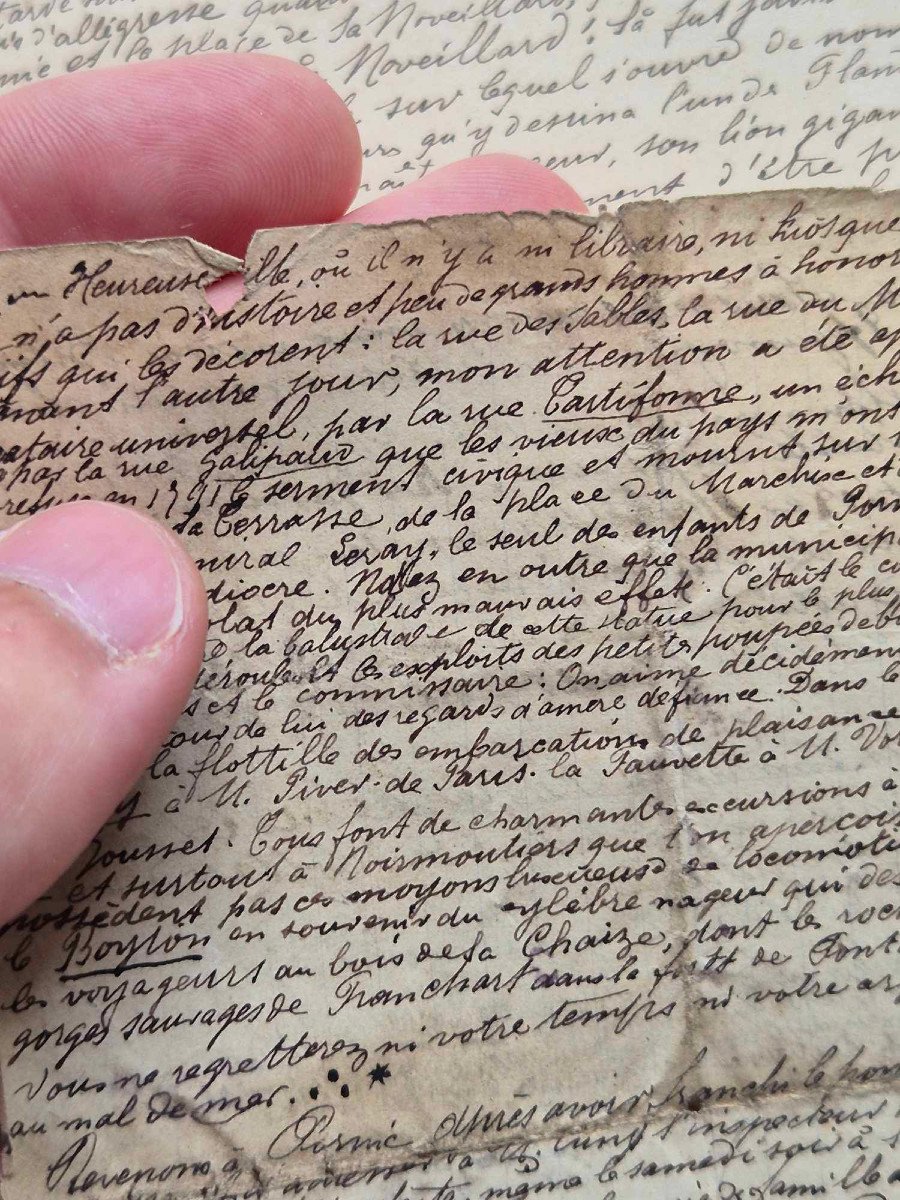 Pornic Letters 1884 - Manuscript By Paul Eudel -photo-4