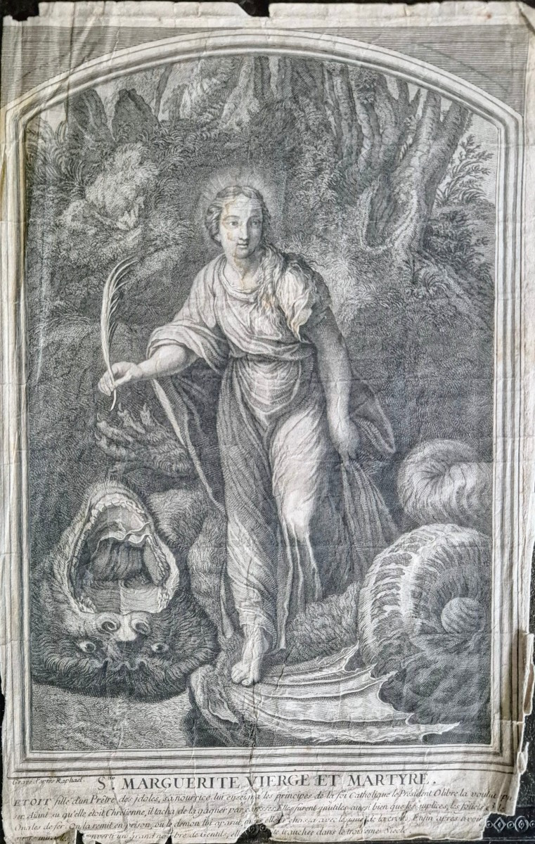 St. Margaret After Raphael - Engraving 
