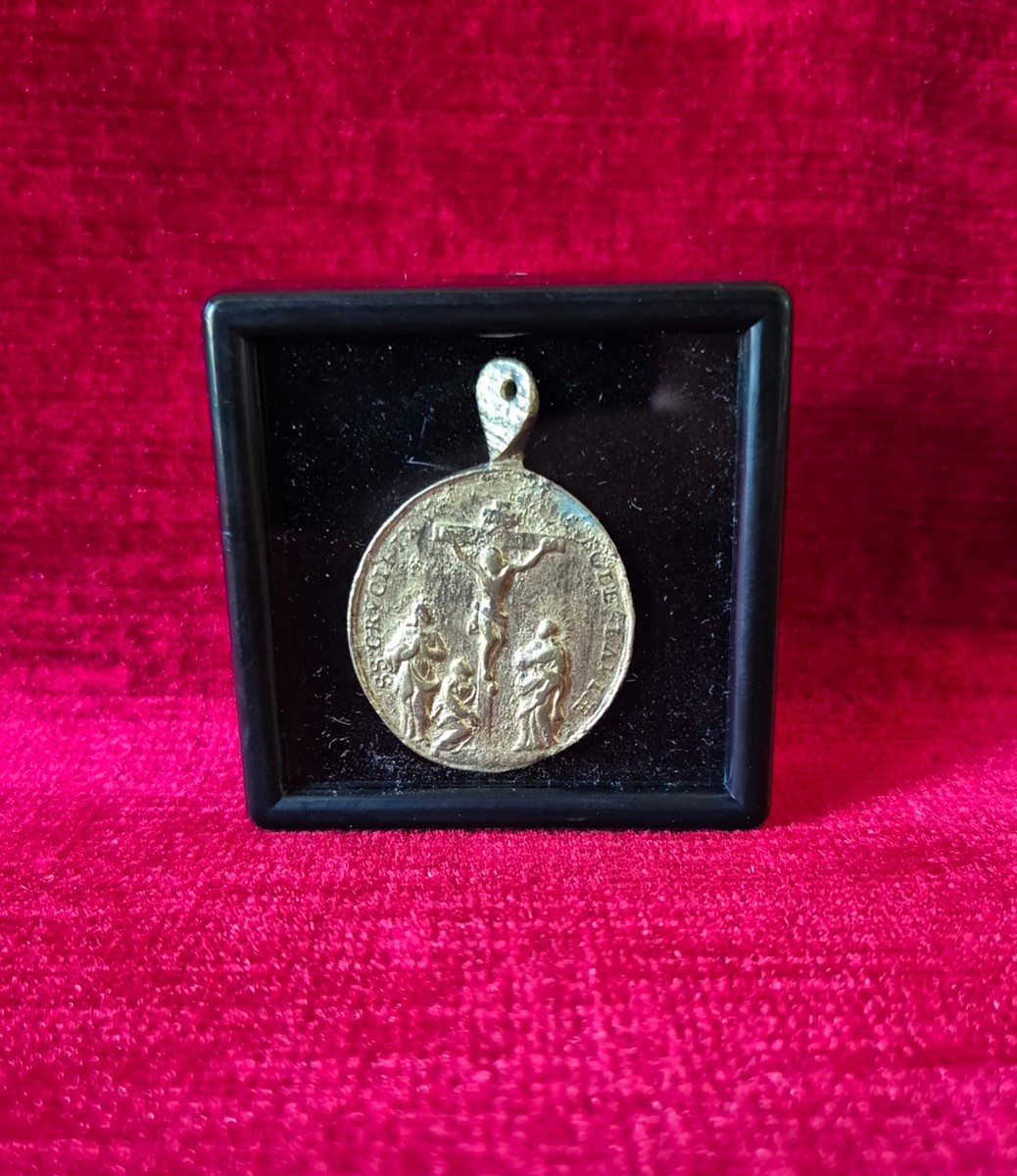 18th Century Bronze Religious Medal -photo-2