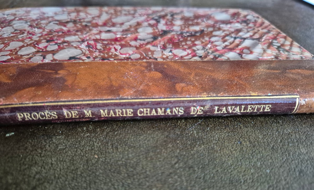 Procès de M. Marie Chamans De Lavalette (Edition Originale 1815) - Ex libris Henri Schultz-photo-3