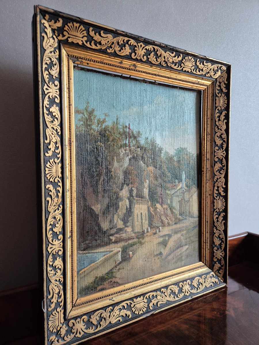 Oil On Canvas, 19th Century, Mounted On Wood-photo-2