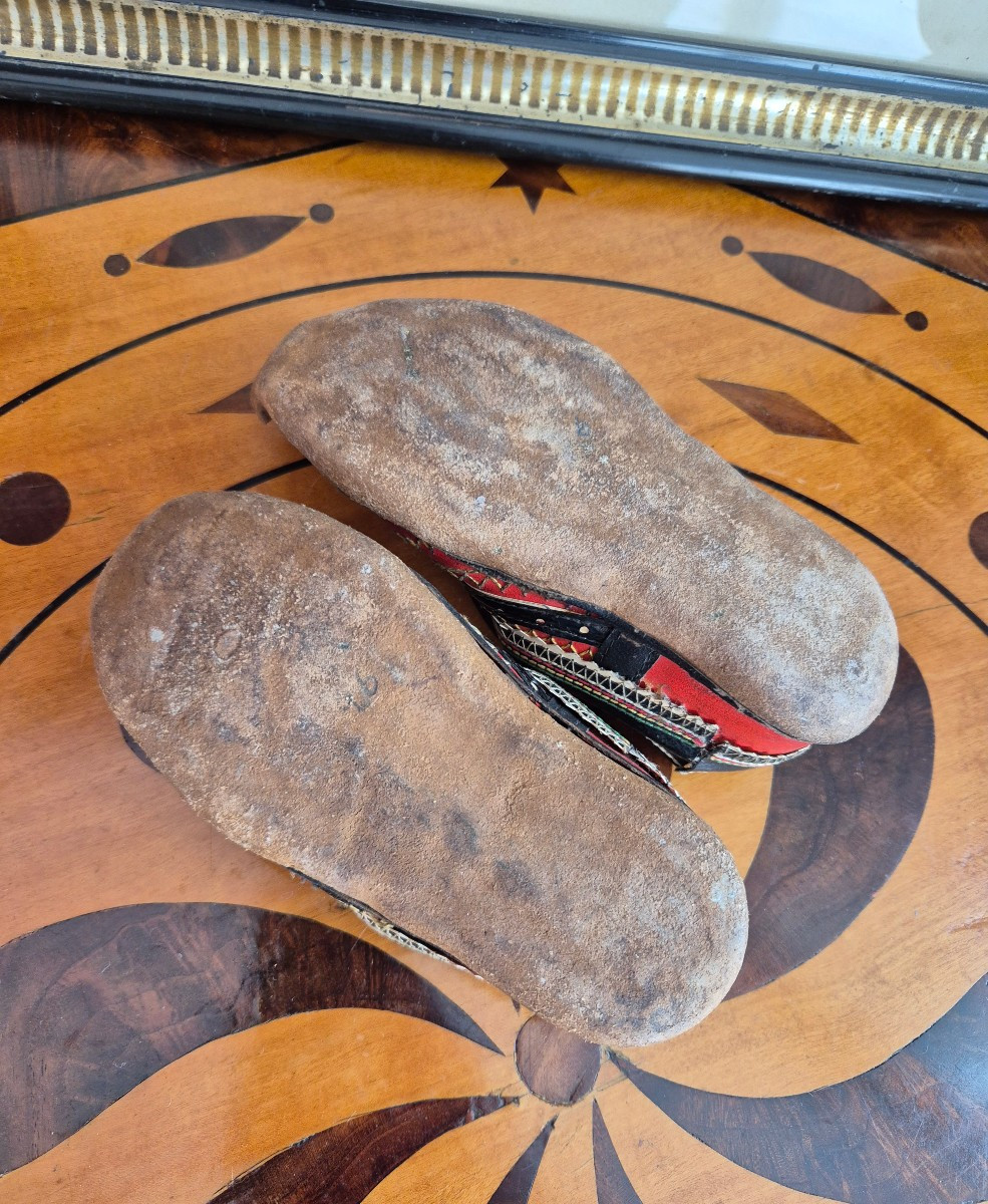 La Laponie - Paire de chaussures Samis et Dessin original 1895-photo-3