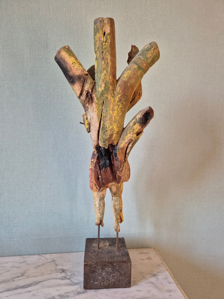 Saint-Sébastien - Bois polychrome du XVIIe siècle -photo-2