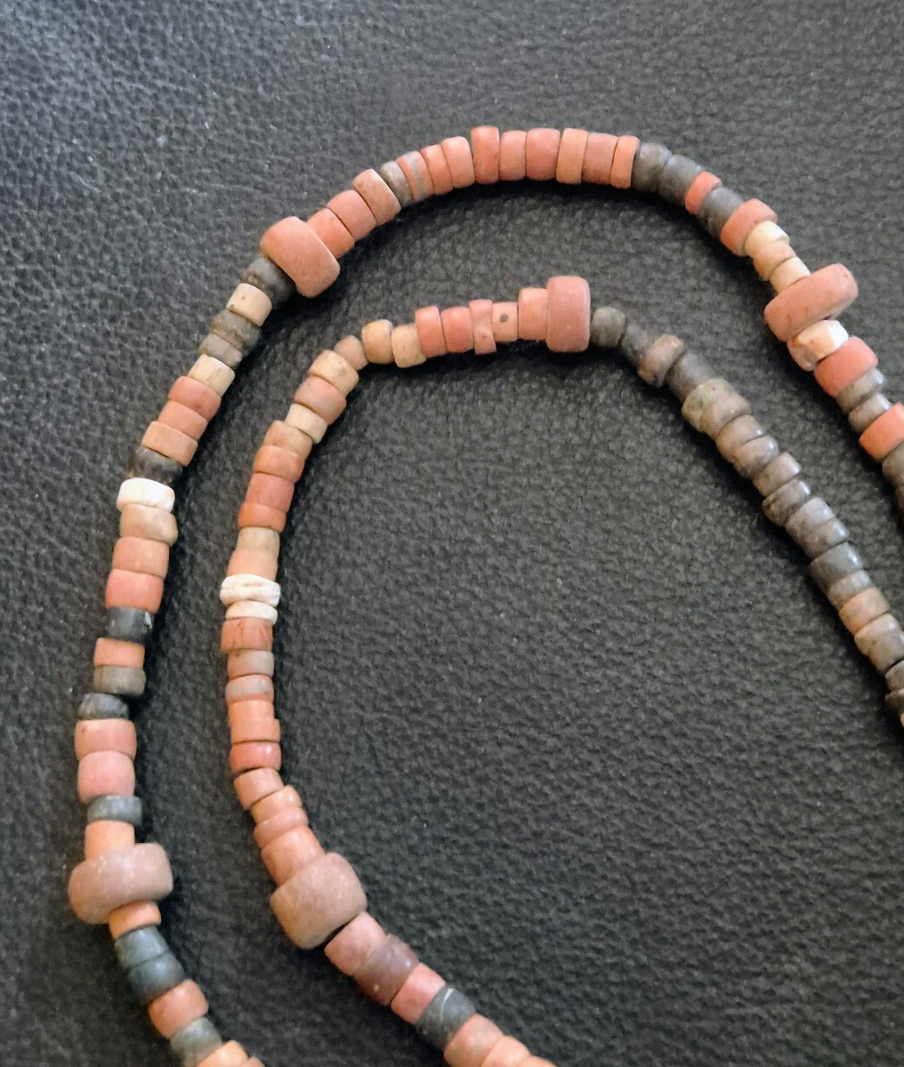 Row Of Pre-columbian Terracotta Beads -photo-4