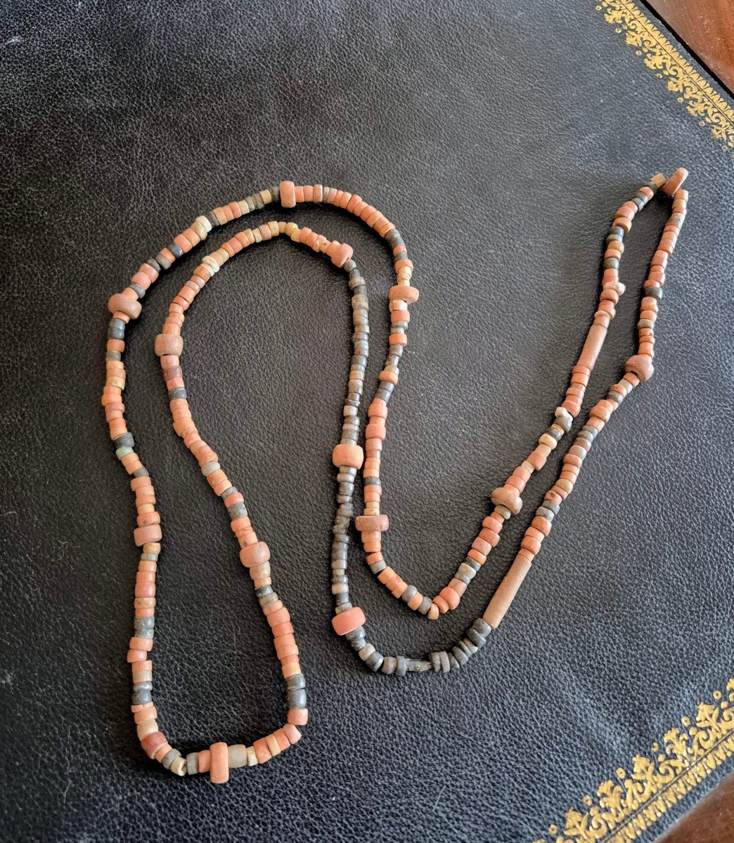 Row Of Pre-columbian Terracotta Beads 