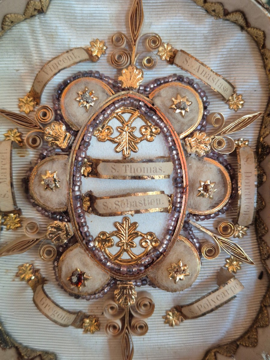 Reliquary With Paper Filigree From The Napoleon III Era-photo-2