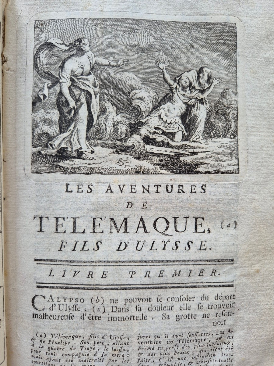 1768 Les Aventures de Télémaque - reliure vélin d'époque-photo-1