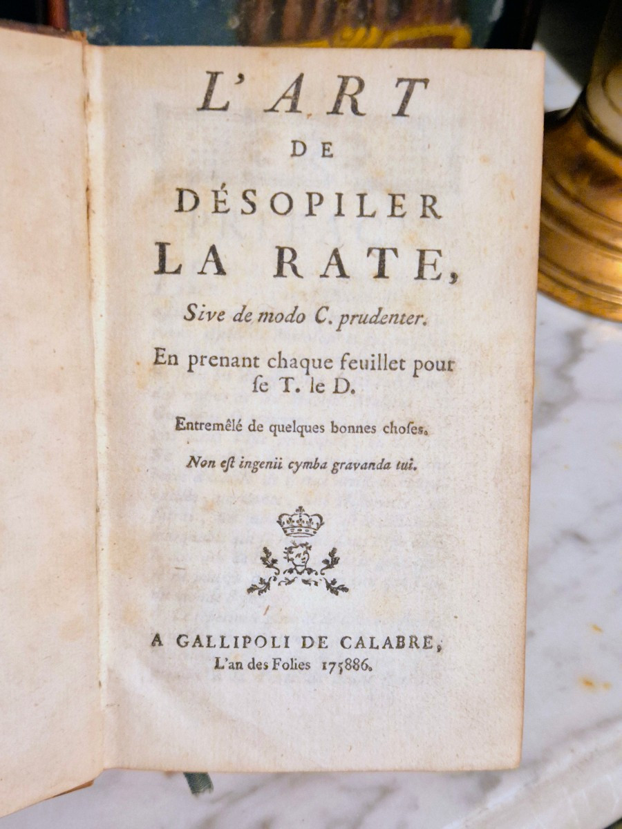 The Art Of Making The Spleen Laugh - 1756 Original Clandestine Edition -photo-3