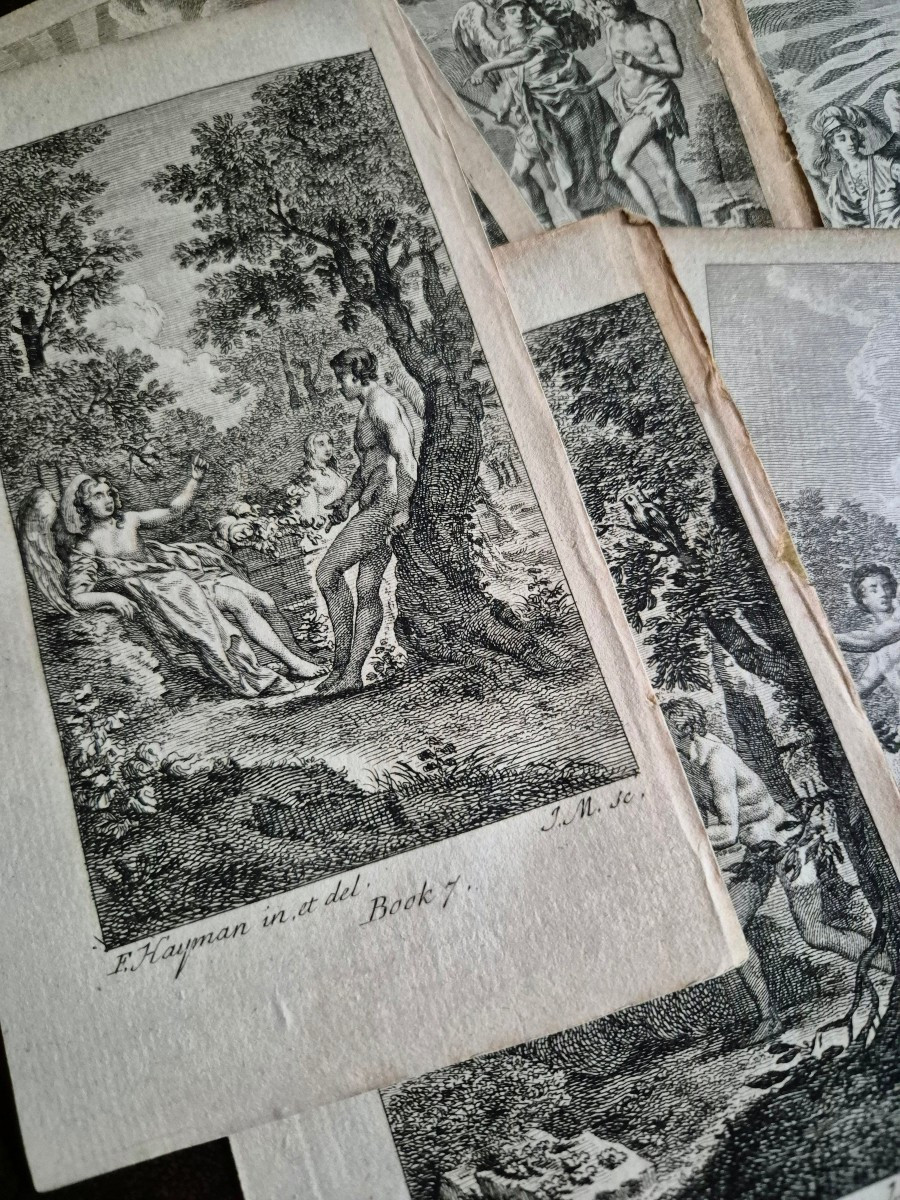 1764 Le Paradis Perdu - John Milton - Suite de gravures sur cuivre -photo-2