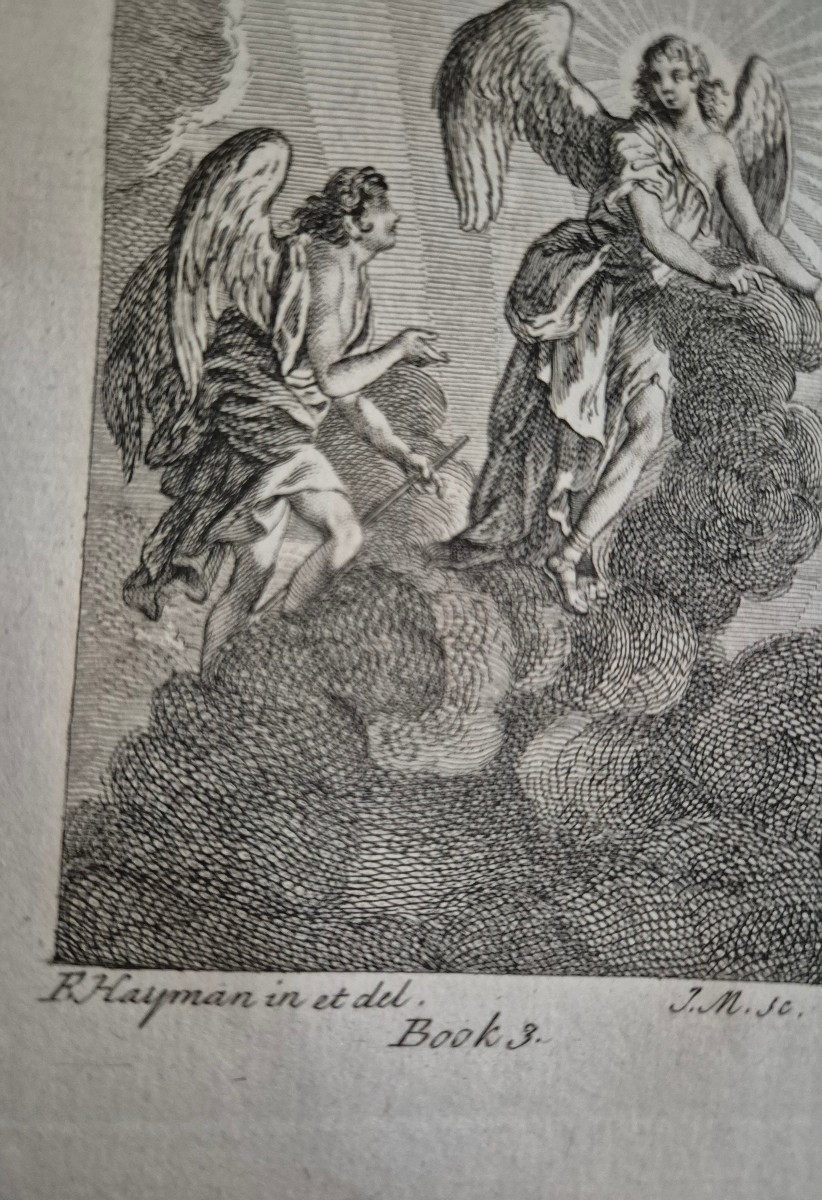 1764 Le Paradis Perdu - John Milton - Suite de gravures sur cuivre -photo-6