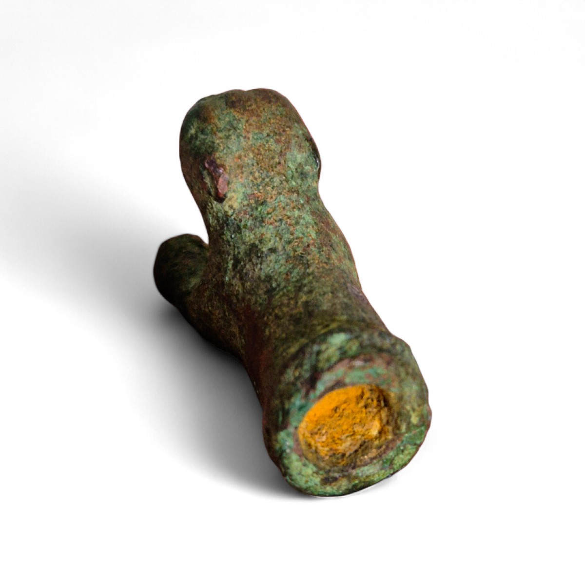 Manche de couteau romain zoomorphe en bronze - Archéologie-photo-2