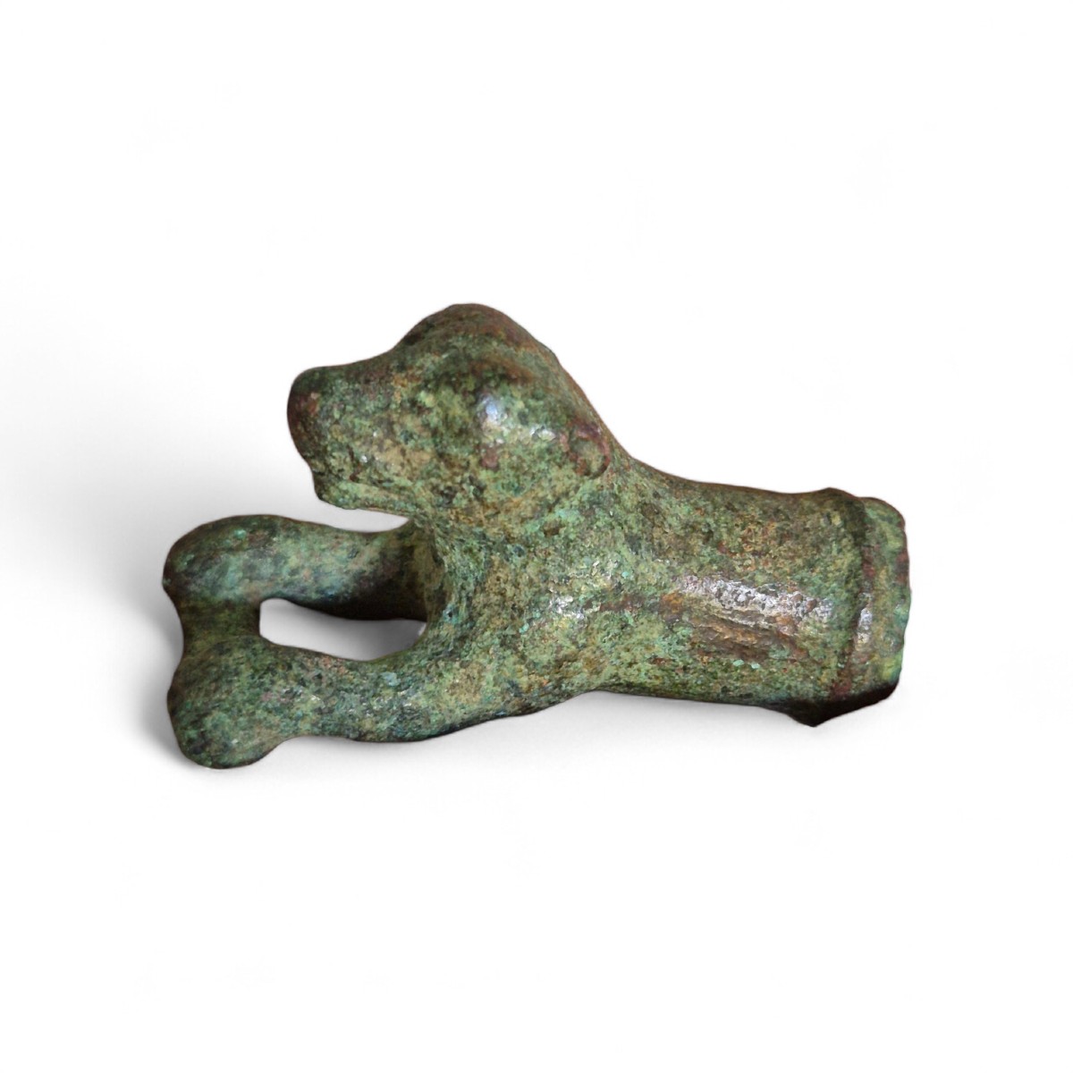 Manche de couteau romain zoomorphe en bronze - Archéologie