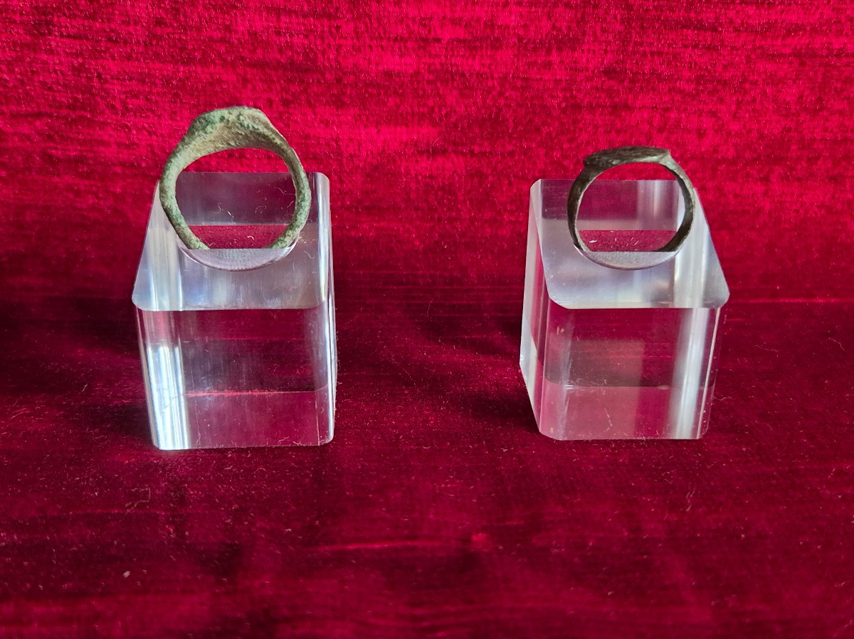 Bagues médiévales Chevalières en bronze-photo-2