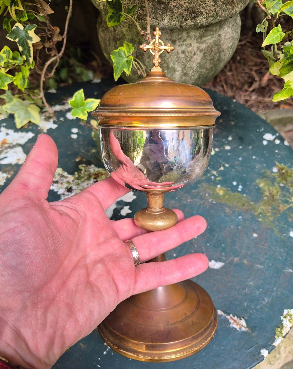 Ciboire 1885-1889 Louis Lepreux Argent et cuivre-photo-5