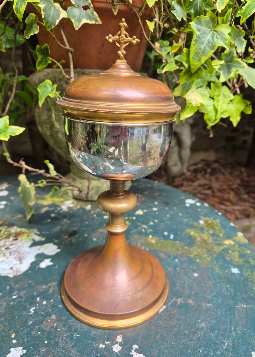 Ciboire 1885-1889 Louis Lepreux Argent et cuivre