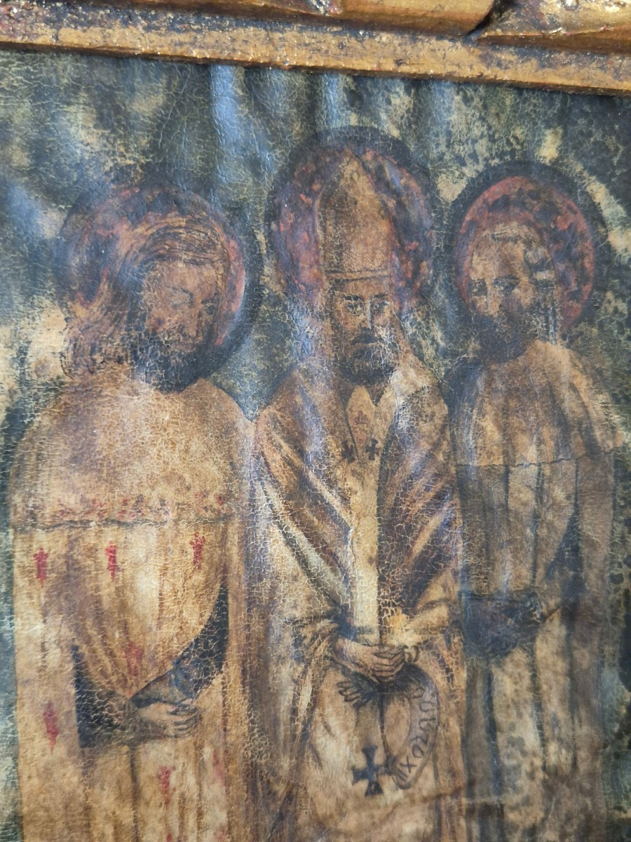 The Three Hierarchs - Orthodox Icon On Vellum-photo-4