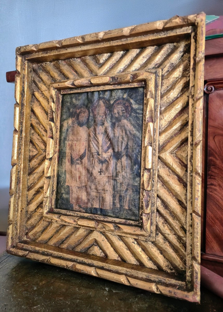 The Three Hierarchs - Orthodox Icon On Vellum