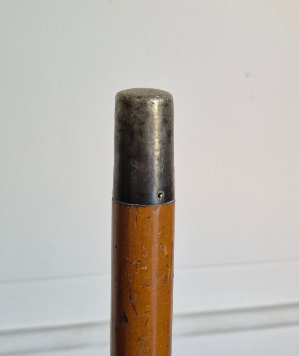Canne d'évêque - Pommeau en argent et fût en jonc-photo-4