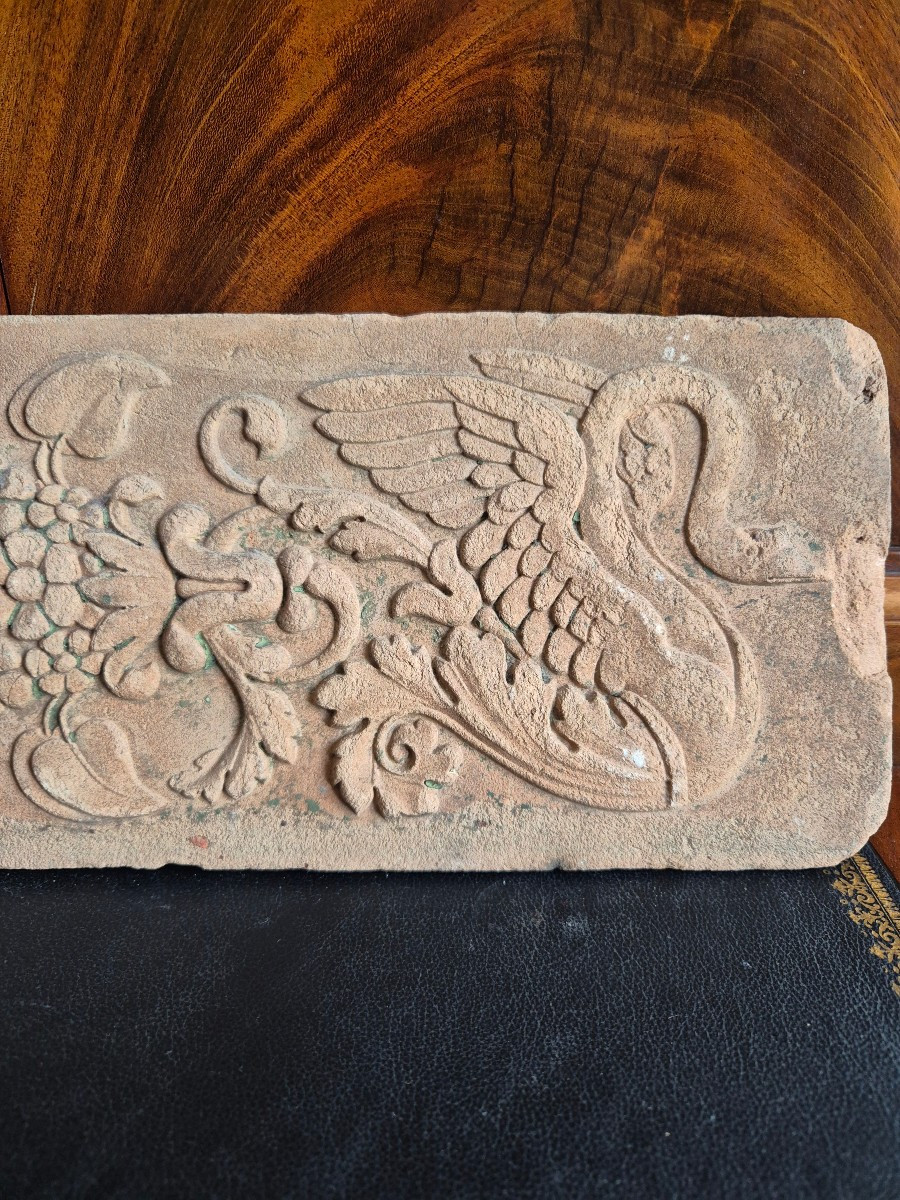 Terracotta Frieze With Swan Empire Period-photo-2