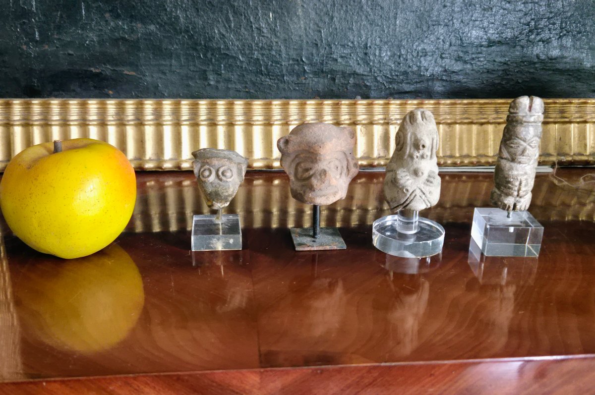 Statuettes précolombiennes en terre cuite - Art premier -photo-4