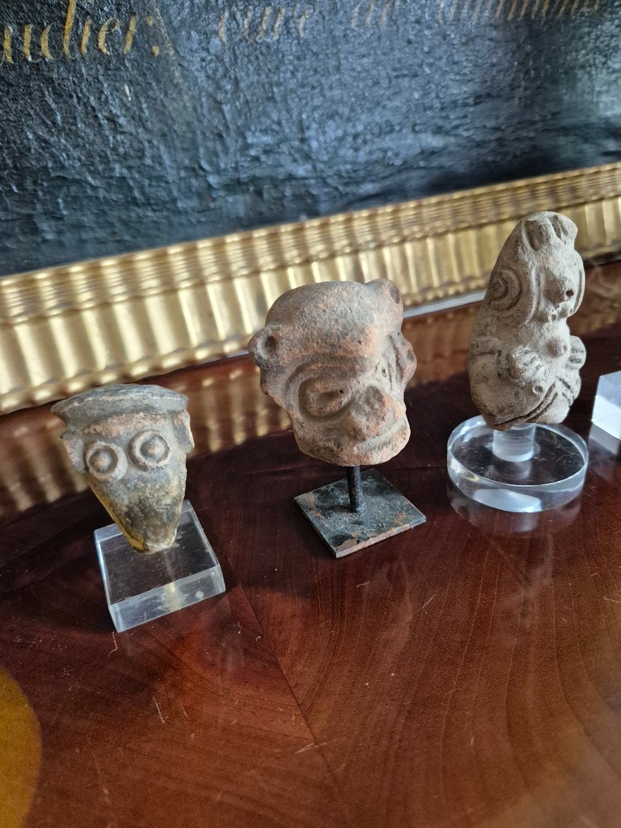 Statuettes précolombiennes en terre cuite - Art premier -photo-3