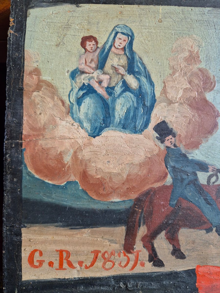 Ex voto 1837 Accident de cheval -photo-3